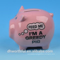 Ceramic greedy pig money boxes whole sale